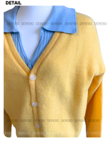 yellow wool lovely long-sleeved cardigan