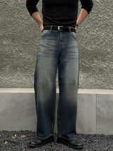 Deep blue green wide pants