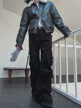 Tex double cargo strap corduroy pants