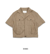 Saffy Linen Two Pocket Crop Jacket