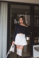 Single shoulder mo mo sweater 