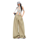 Tie-Detail Puddle Wide-Leg Pants