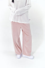 Velvet Lace Track Pants Pink