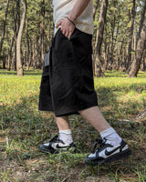 (belt presentation) Cotton Bermuda Pants