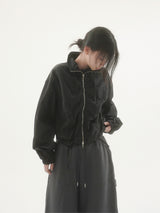 Crinkle shirring ribbon windbreaker -2C