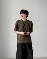 [1+1] クロップレイヤード半袖Tシャツ