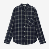 Oversized Check Shirt Blue