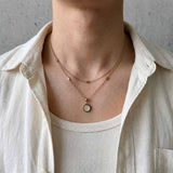 Rose Gold Moonstone Necklace