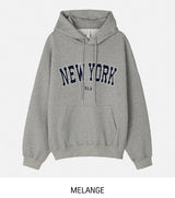 New York Embroidered Overfit Hoodie