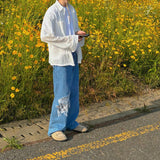 3 TAP Morrie Lace Denim Pants (2color)