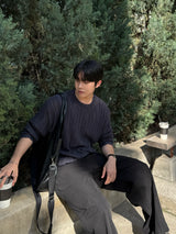 Mog bokashi summer round knitwear