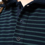 1/2 REGULAR STRIPE PK TEE (NAVY)