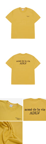 24FW PIXEL BASIC LOGO SHORT SLEEVE T-SHIRT MUSTARD