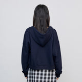 Two Way Logo Hoodie Zip Up_navy