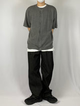 Minimal round short sleeve cardigan 2C