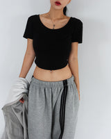 Breeze fleece-lined track string wide pants