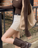  Benu Suede Skirt & Belt Set