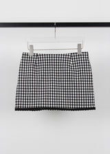 CHECK LACE SKIRT