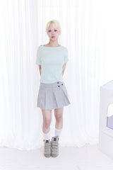 ONE-SHOULDER SEAM DETAIL SHORT-SLEEVE TEE 