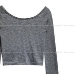 Angie basic off-shoulder long sleeves