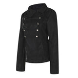 Napoleon Button Suede Rider Jacket