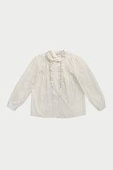 Pony frill blouse_ivory