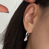 [925silver] Drop pearl earring
