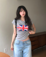 ブラッシュレースサギングデニムパンツ