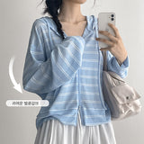 Lime Stripe Hoodie Zip-up (4 colors)