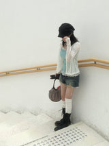 Dot Slub Summer Cardigan (3c)