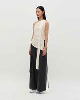 One Shoulder Lace Top _ IVORY