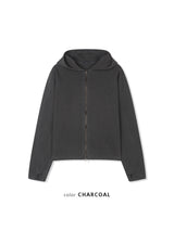 ベニスピグメントクロップドジップフーディ