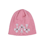 Triple cross rivet beanie