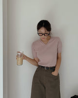 Rune cashmere 半袖ニットウェア