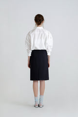 Pumpkin stripe skirt_charcoal