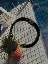 ASCLO Magnetic Leather Bracelet (2color)