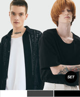 [SET] Basic U-Neck Silket Cotton T-Shirt_2PACK