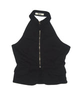 Halter Waistcoat Top Black