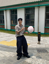 No.1300 Nストライプデニムワイドパンツ