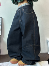 STITCH BALLOON DENIM PANTS 💙S-XL🖤