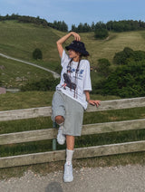 ティアリベットダブルニーバミューダパンツ