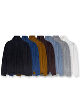 [MADE] Two-Way Wool Cable Knit Zip-Up (7C)