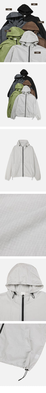 E-D two-way windbreaker hooded jumper