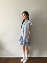Twin Shirt フリルワンピース (2color)