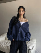 Neckie Soft Loose Fit V-Neck Cardigan