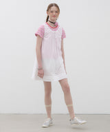 Shirring Sleeveless Dress - White