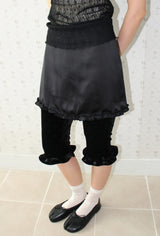 SATIN FRILL MINI SKIRT