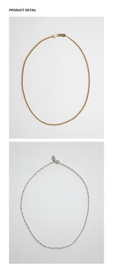 [Set] Gold and silver 2 chain necklace