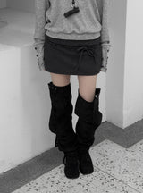 Rope Strap Low Skirt Pants