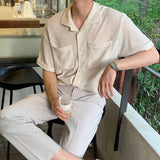 LMN rear neutral two pocket short sleeve cardigan (6 colors)